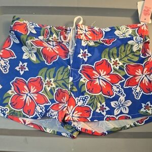 Tropical Floral High Waist Women's Shorts